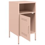 vidaXL Tables de chevet 2 Pièces rose 36x39x68 cm acier laminé à froid
