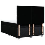 vidaXL Sommier à lattes de lit avec matelas Noir 160x200 cm Tissu