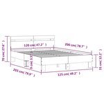 vidaXL Cadre de lit sans matelas chêne sonoma 120x200 cm