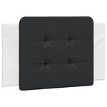 vidaXL Lit avec matelas blanc et noir 90x190 cm similicuir