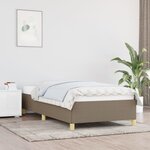 vidaXL Cadre de lit Taupe 90x190 cm Tissu