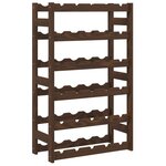 vidaXL Casier à bouteilles pour 30 bouteilles marron bois pin solide