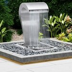 vidaXL Cascade de jardin Argenté 52 4x34 2x82 cm Acier inoxydable