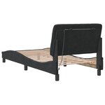 vidaXL Cadre de lit avec lumière LED noir 90x190 cm velours