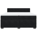vidaXL Sommier à lattes de lit et matelas Noir 200x200 cm Velours