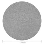vidaXL Gazon artificiel avec picots Dia.130 cm Gris Rond