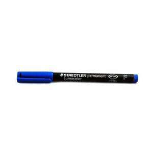 Marqueur permanent 'lumocolor 318f' pointe fine bleu x 10 staedtler