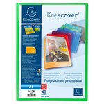 Protège-documents En Polypropylène Semi Rigide Kreacover® Opaque 80 Vues - A4 - Couleurs Assorties - X 12 - Exacompta