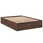 vidaXL Cadre de lit chêne marron 140x200 cm bois d'ingénierie