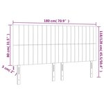 vidaXL Tête de lit à LED Crème 180x5x118/128 cm Tissu