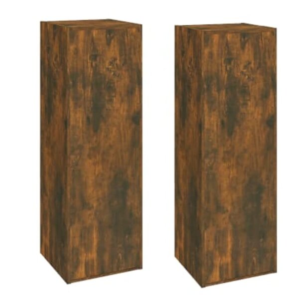 vidaXL Meubles TV 2 Pièces Chêne fumé 30 5x30x90 cm Bois d'ingénierie