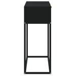 vidaXL Table console noir 80x30x75 cm bois d'ingénierie et fer