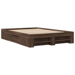 vidaXL Cadre de lit sans matelas chêne marron 140x200 cm