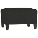 vidaXL Ensemble de canapés 3 Pièces avec coussins Noir Tissu