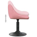 Vidaxl chaises pivotantes à dîner 2 pcs rose velours