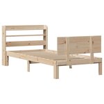 vidaXL Cadre de lit avec tête de lit 90x200 cm bois de pin massif