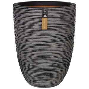 Capi Pot à fleurs Nature Rib 36 x 47 cm anthracite KOFZ782