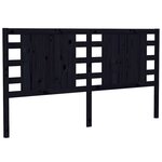 vidaXL Tête de lit Noir 206x4x100 cm Bois massif de pin