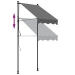 vidaXL Auvent rétractable anthracite 100x150 m tissu et acier