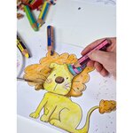 Crayon multi-talents woody 3 in 1 duo - jaune-violet x 5 STABILO
