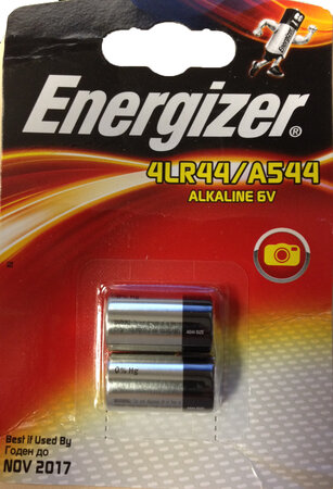 Blister de 2 Pile Alcaline A544 / PX28 4LR44 6V ENERGIZER