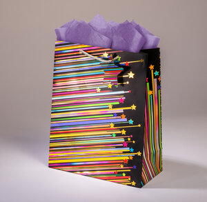 Sac cadeau astéroides gml 26 x h 32,5 étoile