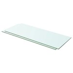 vidaXL Panneaux d'étagère 2 Pièces Verre Transparent 60x20 cm