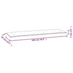 vidaXL Coussin de banc de jardin motif de feuilles 180x50x7 cm