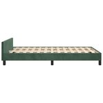 vidaXL Cadre de lit avec tête de lit Vert foncé 120x200 cm Velours