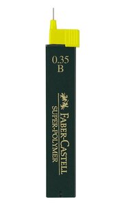 Boîte de 12 mines Super Polymère 9063 S- 0 35 mm B FABER-CASTELL