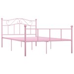 vidaXL Cadre de lit Rose Métal 140 x 200 cm