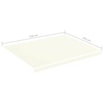 vidaXL Tissu de remplacement pour auvent Crème 4 5x3 5 m