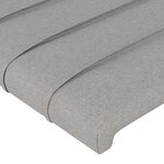 vidaXL Tête de lit à LED Gris clair 183x16x118/128 cm Tissu