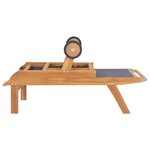 vidaXL Chaises longues pliables et roulettes lot de 2 Teck textilène