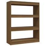 vidaXL Bibliothèque/Séparateur de pièce Marron miel 100x30x103 cm Pin