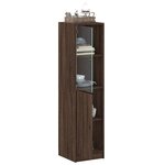vidaXL Buffet avec porte en verre chêne marron 35x37x142 cm