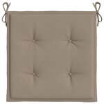 vidaXL Coussins de chaise jardin lot de 6 taupe 50x50x3cm tissu oxford