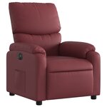 vidaXL Fauteuil inclinable électrique Rouge bordeaux Similicuir
