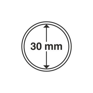 Capsules rondes 30mm pour monnaies de collection. Paquet - 10 capsules