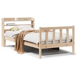 vidaXL Cadre de lit sans matelas 90x200 cm bois de pin massif