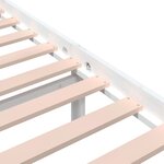 vidaXL Cadre de lit Blanc Bois massif 150x200 cm Très grand