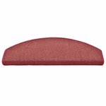 vidaXL Tapis de marches d'escalier 15 Pièces Rouge 65x24x4 cm