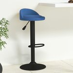 Vidaxl tabouret de bar bleu velours