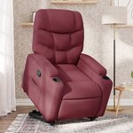 vidaXL Fauteuil inclinable rouge bordeaux tissu
