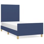 vidaXL Cadre de lit avec tête de lit Bleu 80x200 cm Tissu