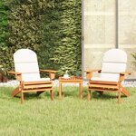 vidaXL Ensemble de salon de jardin Adirondack 3 Pièces bois acacia solide