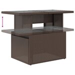 Ensemble de Canapés de Jardin de 7 Pièces avec Coussins Marron Rotin Poly