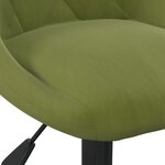 vidaXL Chaises pivotantes à manger lot de 2 vert clair velours