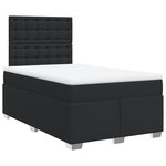 vidaXL Sommier à lattes de lit matelas Noir 120x200 cm Similicuir