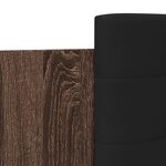 vidaXL Cadre de lit tête de lit et lumières LED chêne marron 90x200 cm